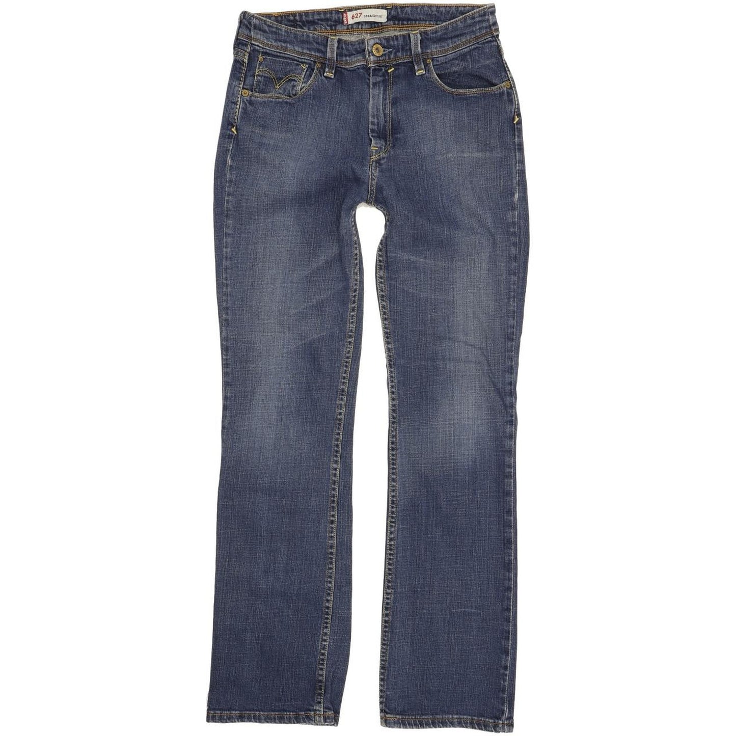 Levi's 627 Women Blue Straight Slim Stretch Jeans W30 L31