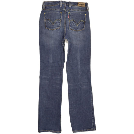 Levi's 627 Women Blue Straight Slim Stretch Jeans W30 L31