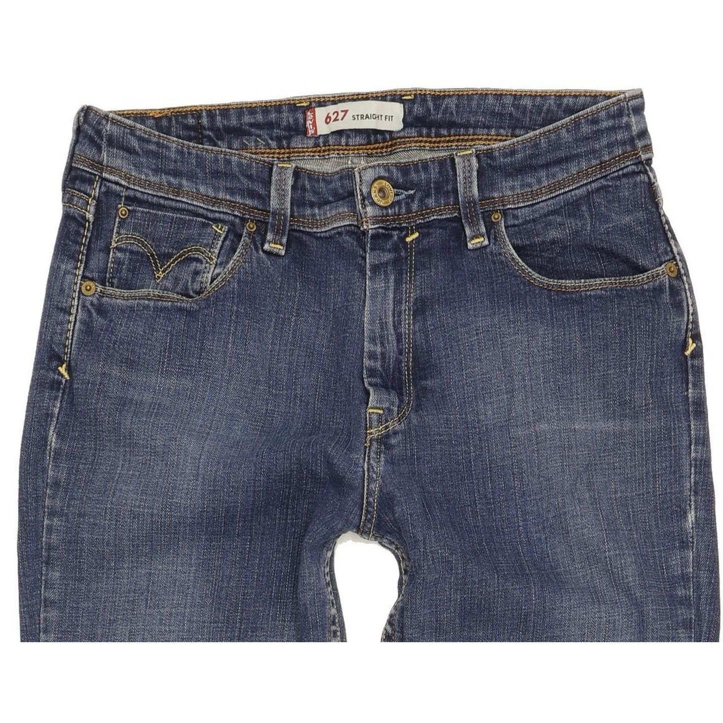 Levi's 627 Women Blue Straight Slim Stretch Jeans W30 L31