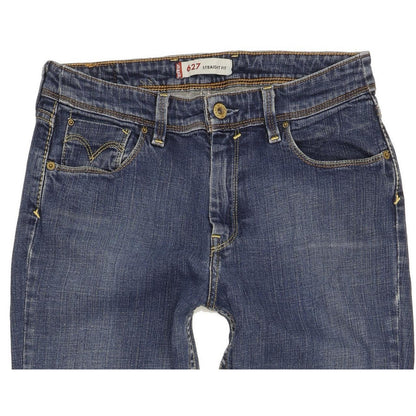 Levi's 627 Women Blue Straight Slim Stretch Jeans W30 L31