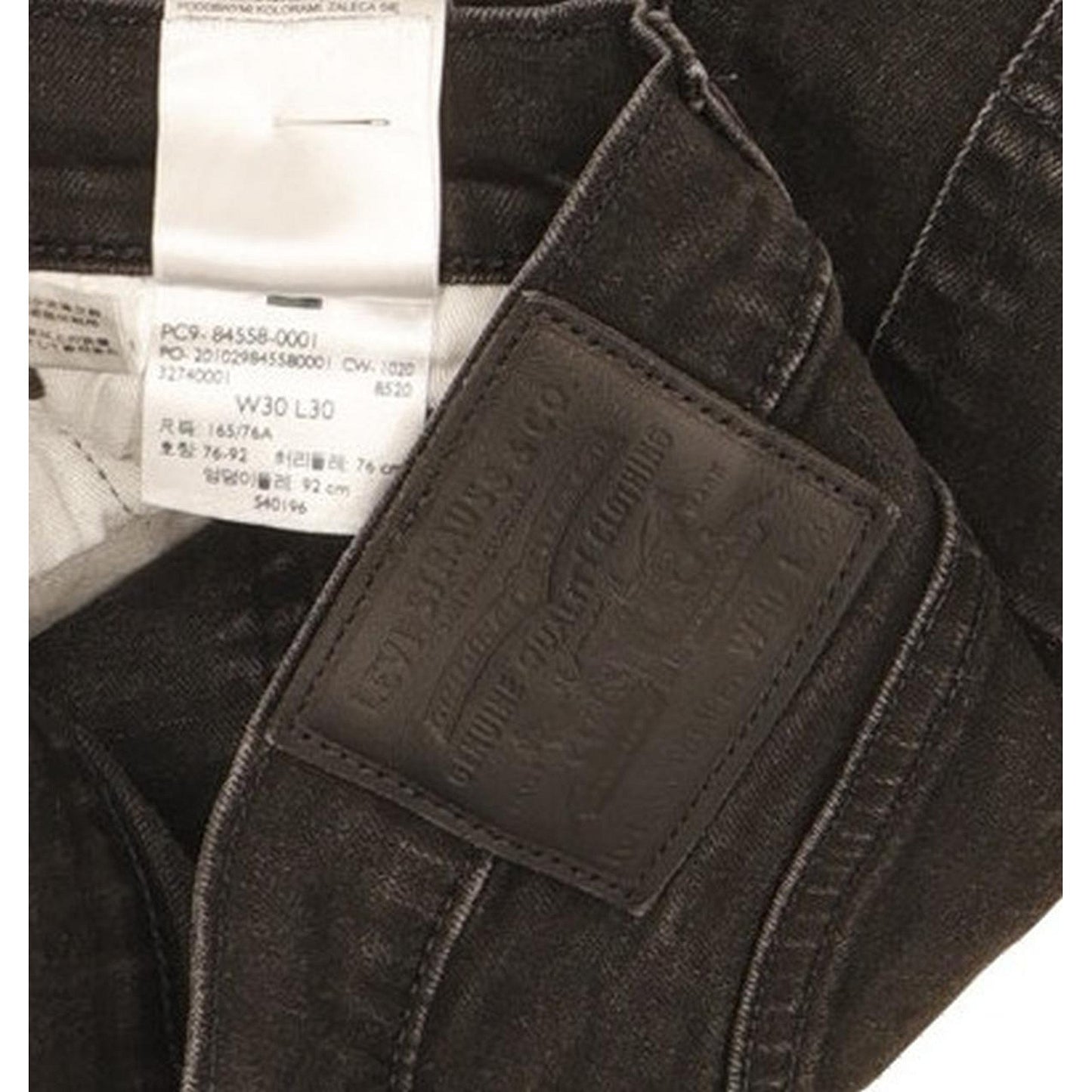 Levi's Men Black Skinny Slim Stretch Jeans W30 L29