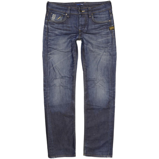 G-Star Attacc Men Blue Straight Slim Jeans W30 L32
