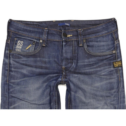 G-Star Attacc Men Blue Straight Slim Jeans W30 L32