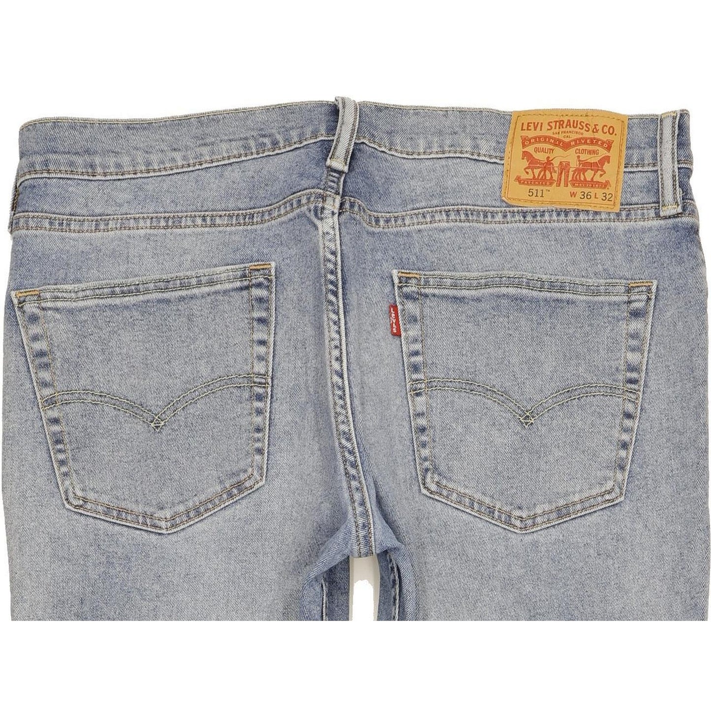 Levi's 511 Men Blue Straight Slim Stretch Jeans W36 L32