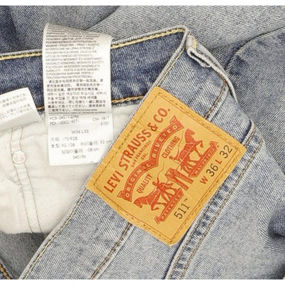 Levi's 511 Men Blue Straight Slim Stretch Jeans W36 L32