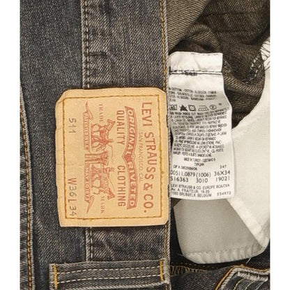Levi's 511 Men Blue Straight Slim Jeans W36 L30