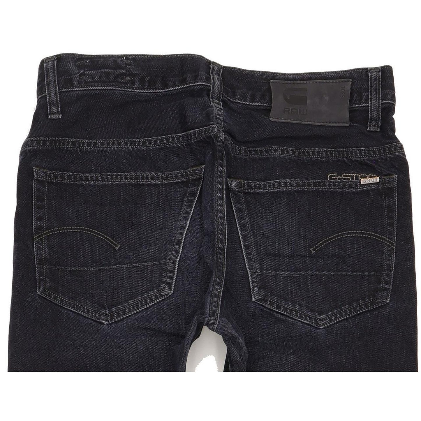 G-Star 3301 Men Navy Straight Regular Jeans W32 L33