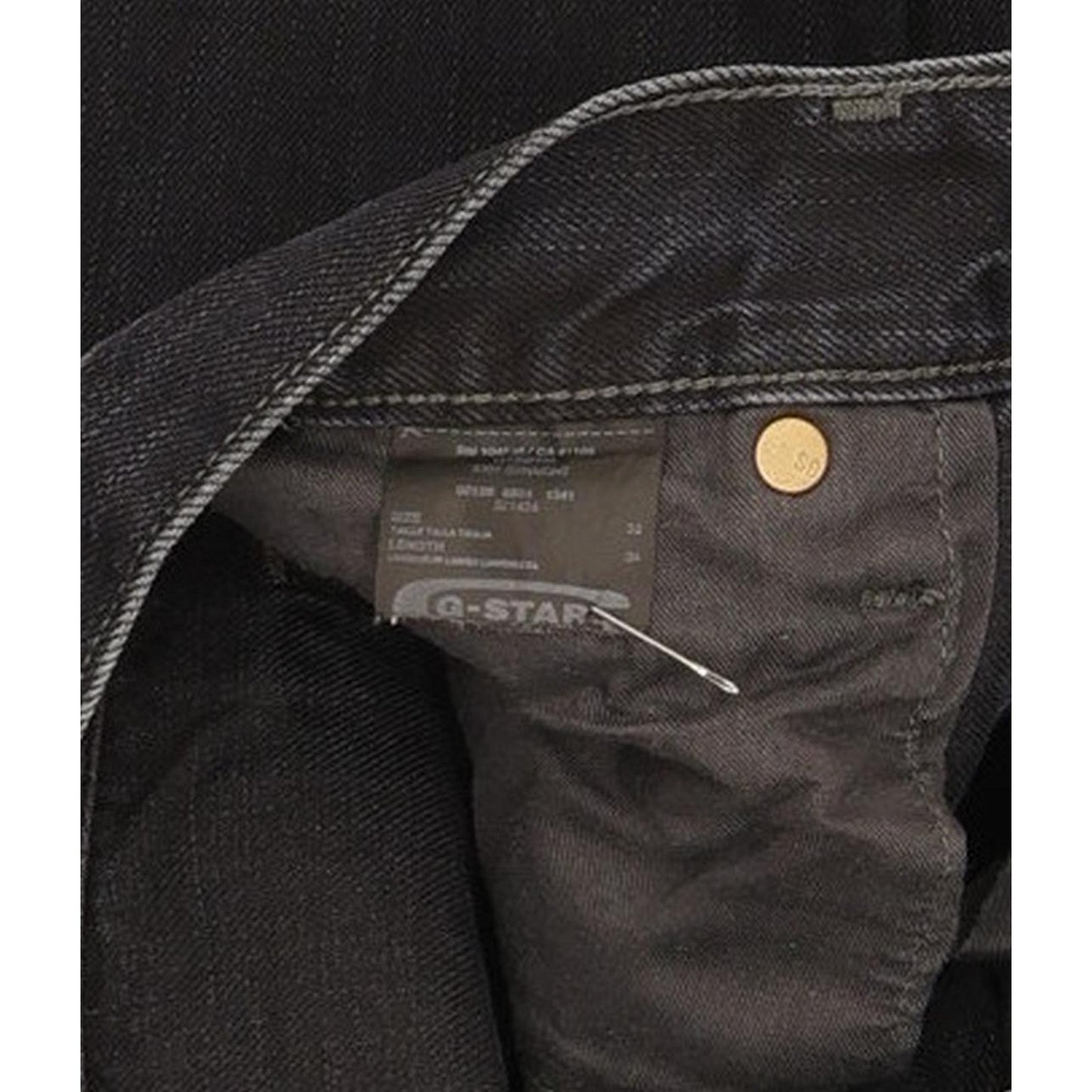G-Star 3301 Men Navy Straight Regular Jeans W32 L33
