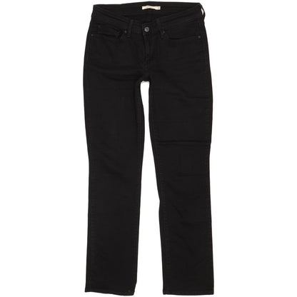 Levi's 714 Women Black Straight Slim Stretch Jeans W30 L31