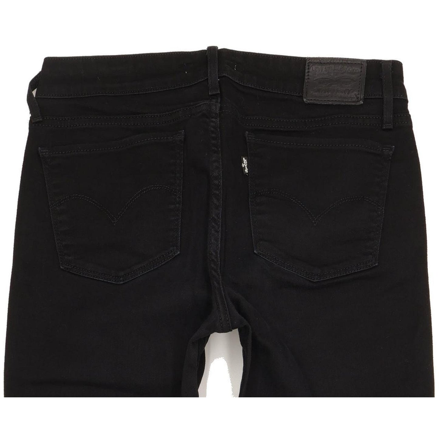 Levi's 714 Women Black Straight Slim Stretch Jeans W30 L31