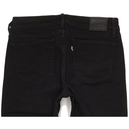 Levi's 714 Women Black Straight Slim Stretch Jeans W30 L31
