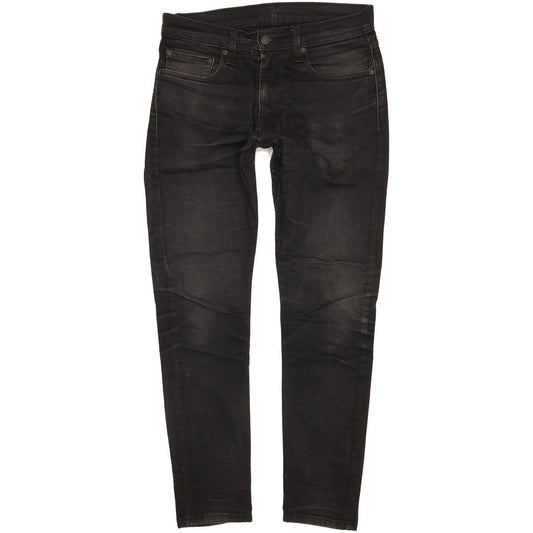 Levi's 512 Men Black Tapered Slim Stretch Jeans W32 L31