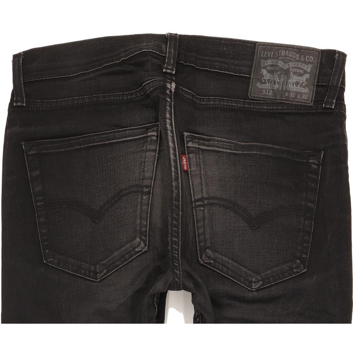 Levi's 512 Men Black Tapered Slim Stretch Jeans W32 L31