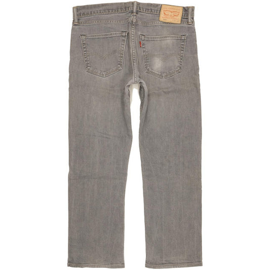 Levi's 504 Men Grey Straight Regular Stretch Jeans W33 L28