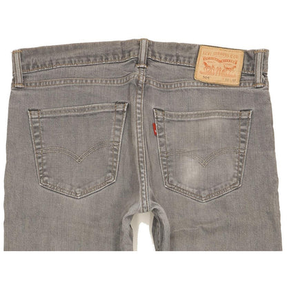 Levi's 504 Men Grey Straight Regular Stretch Jeans W33 L28