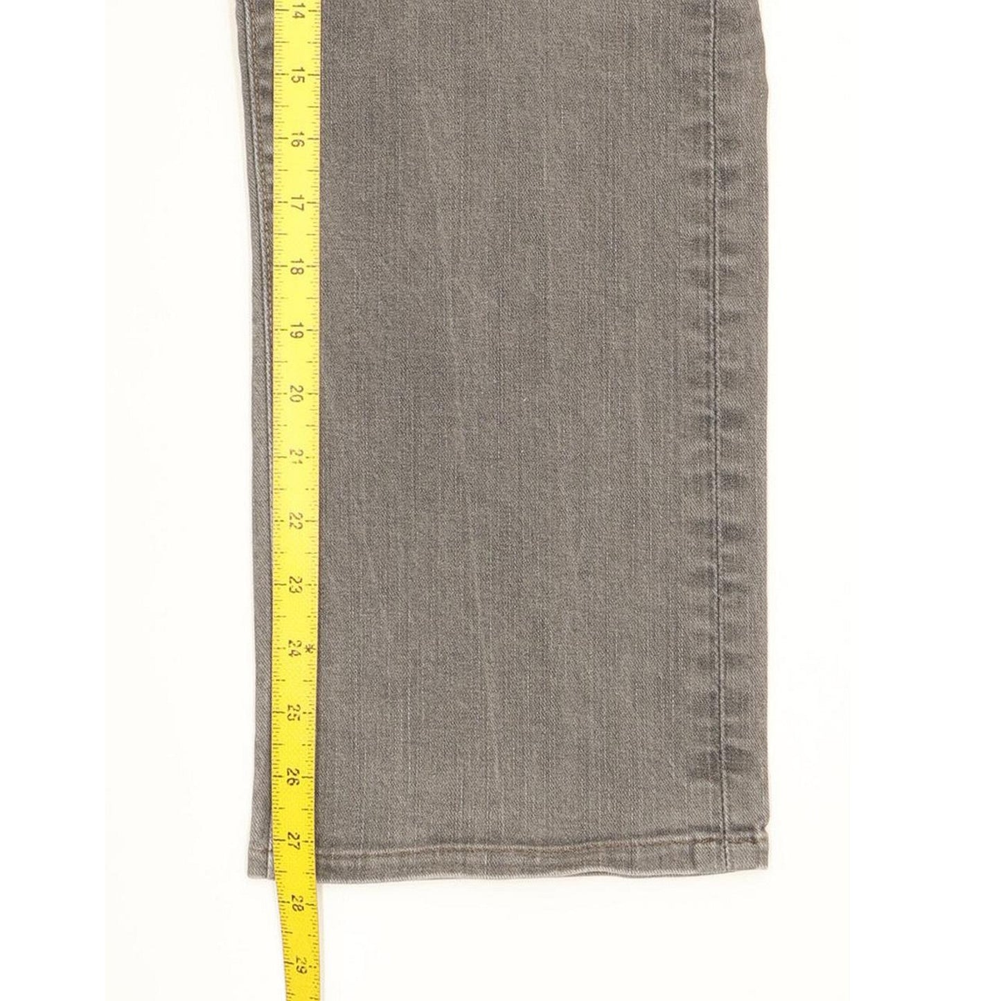 Levi's 504 Men Grey Straight Regular Stretch Jeans W33 L28