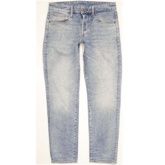 G-Star 3301 Men Blue Straight Slim Stretch Jeans W31 L30