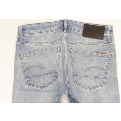 G-Star 3301 Men Blue Straight Slim Stretch Jeans W31 L30
