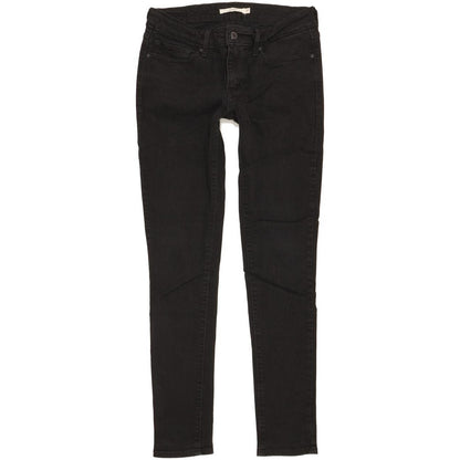 Levi's 711 Women Black Skinny Slim Stretch Jeans W27 L29