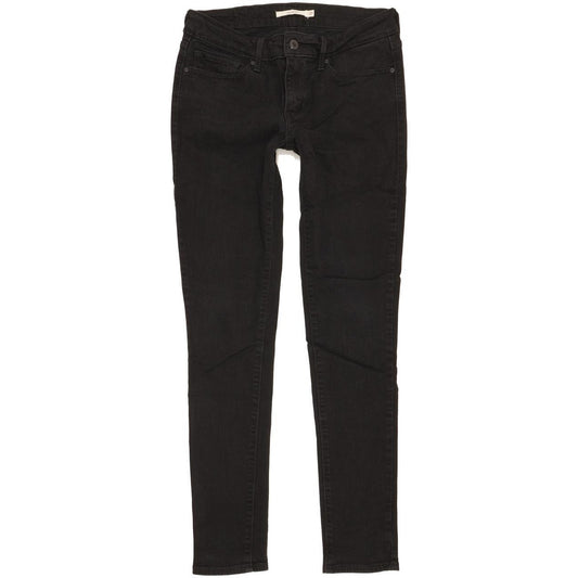 Levi's 711 Women Black Skinny Slim Stretch Jeans W27 L29