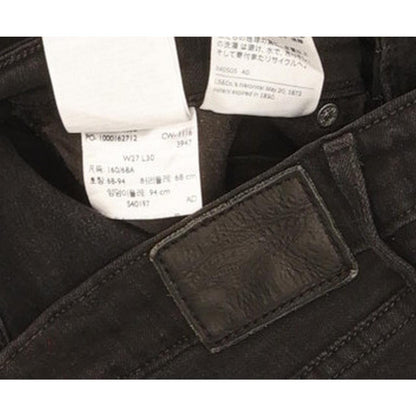 Levi's 711 Women Black Skinny Slim Stretch Jeans W27 L29