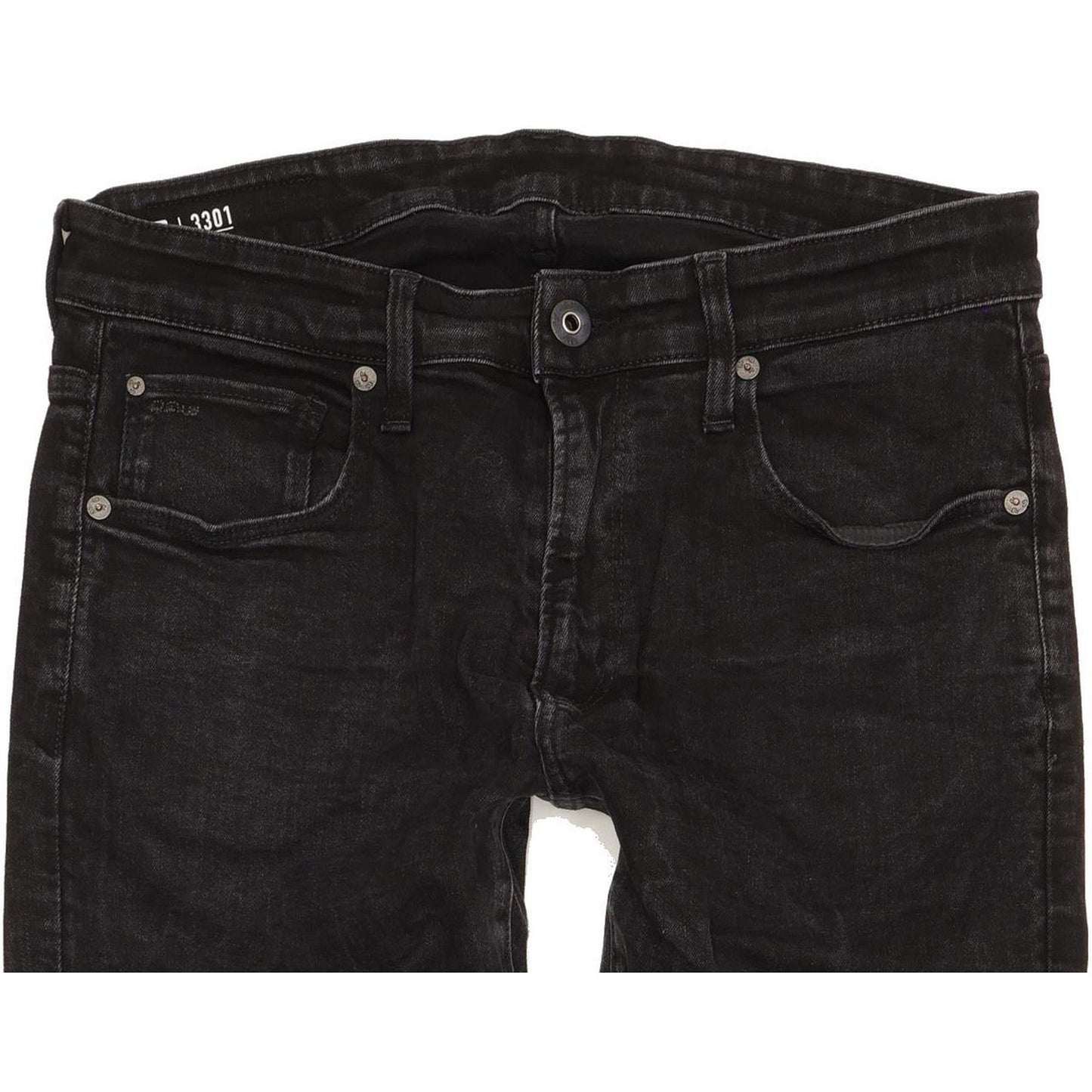 G-Star 3301-A Men Black Skinny Slim Stretch Jeans W34 L31