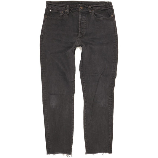 Levi's Men Black Straight Slim Stretch Jeans W32 L28