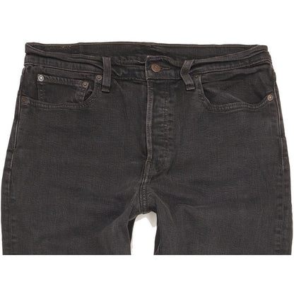 Levi's Men Black Straight Slim Stretch Jeans W32 L28