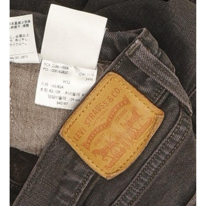 Levi's Men Black Straight Slim Stretch Jeans W32 L28