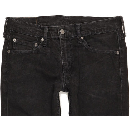 Levi's 511 Men Black Straight Slim Stretch Jeans W32 L31