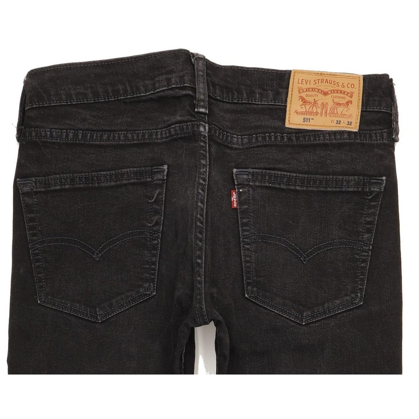 Levi's 511 Men Black Straight Slim Stretch Jeans W32 L31