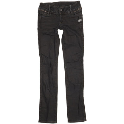 G-Star Berlin Women Black Straight Slim Stretch Jeans W25 L33