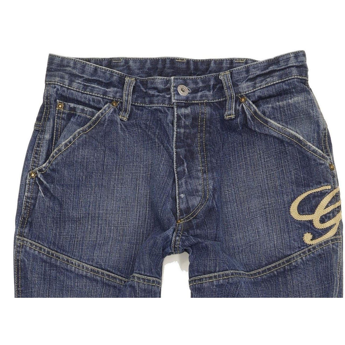 G-Star Men Blue Straight Regular Jeans W30 L31