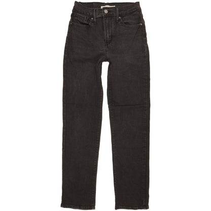 Levi's 724 Women Black Straight Slim Stretch Jeans W26 L27
