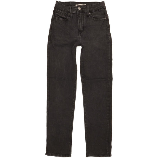 Levi's 724 Women Black Straight Slim Stretch Jeans W26 L27