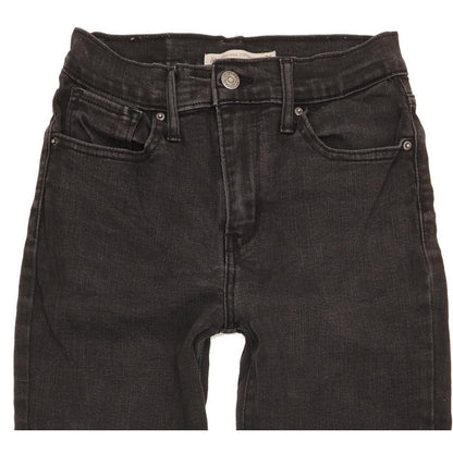 Levi's 724 Women Black Straight Slim Stretch Jeans W26 L27