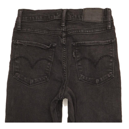 Levi's 724 Women Black Straight Slim Stretch Jeans W26 L27