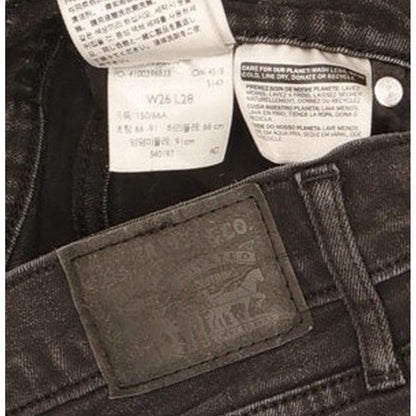 Levi's 724 Women Black Straight Slim Stretch Jeans W26 L27