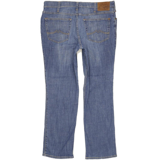 Mustang Tramper Men Blue Straight Slim Stretch Jeans W38 L32