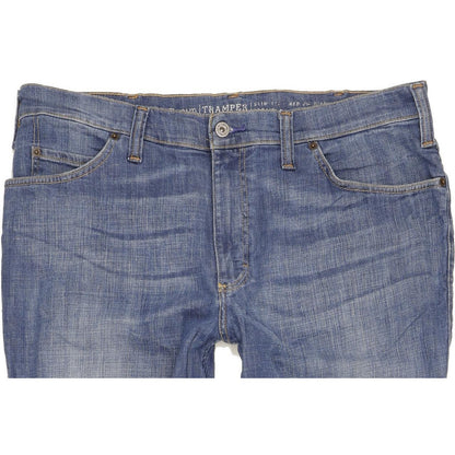 Mustang Tramper Men Blue Straight Slim Stretch Jeans W38 L32