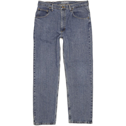 Wrangler Men Blue Straight Relaxed Jeans W36 L32