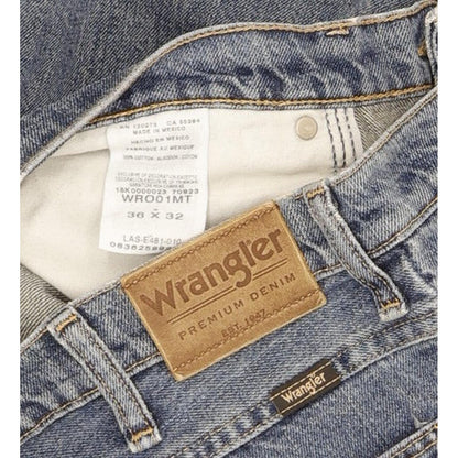 Wrangler Men Blue Straight Relaxed Jeans W36 L32