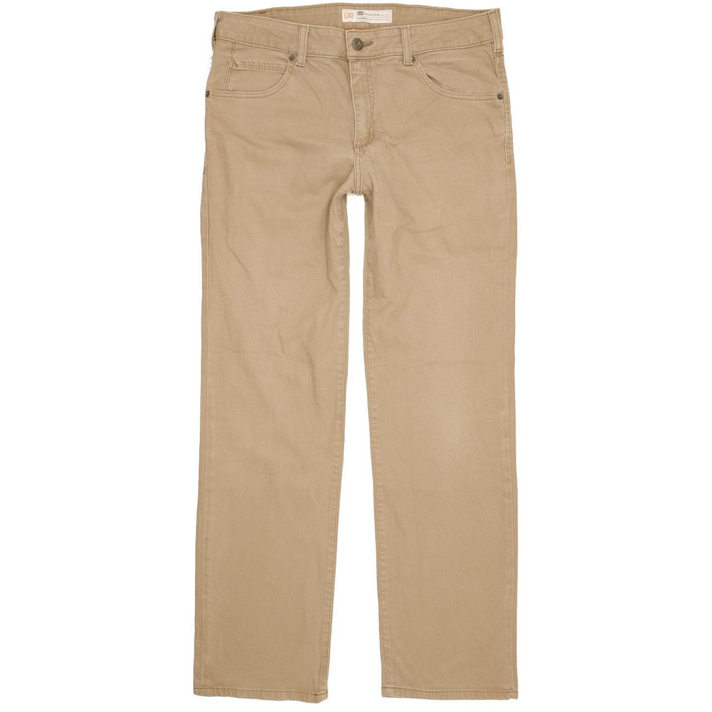 Lee Men Brown Straight Regular Stretch Jeans W34 L33