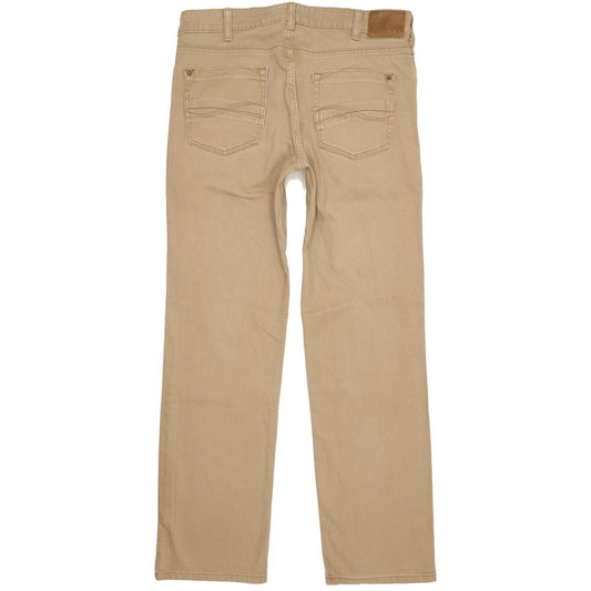 Lee Men Brown Straight Regular Stretch Jeans W34 L33