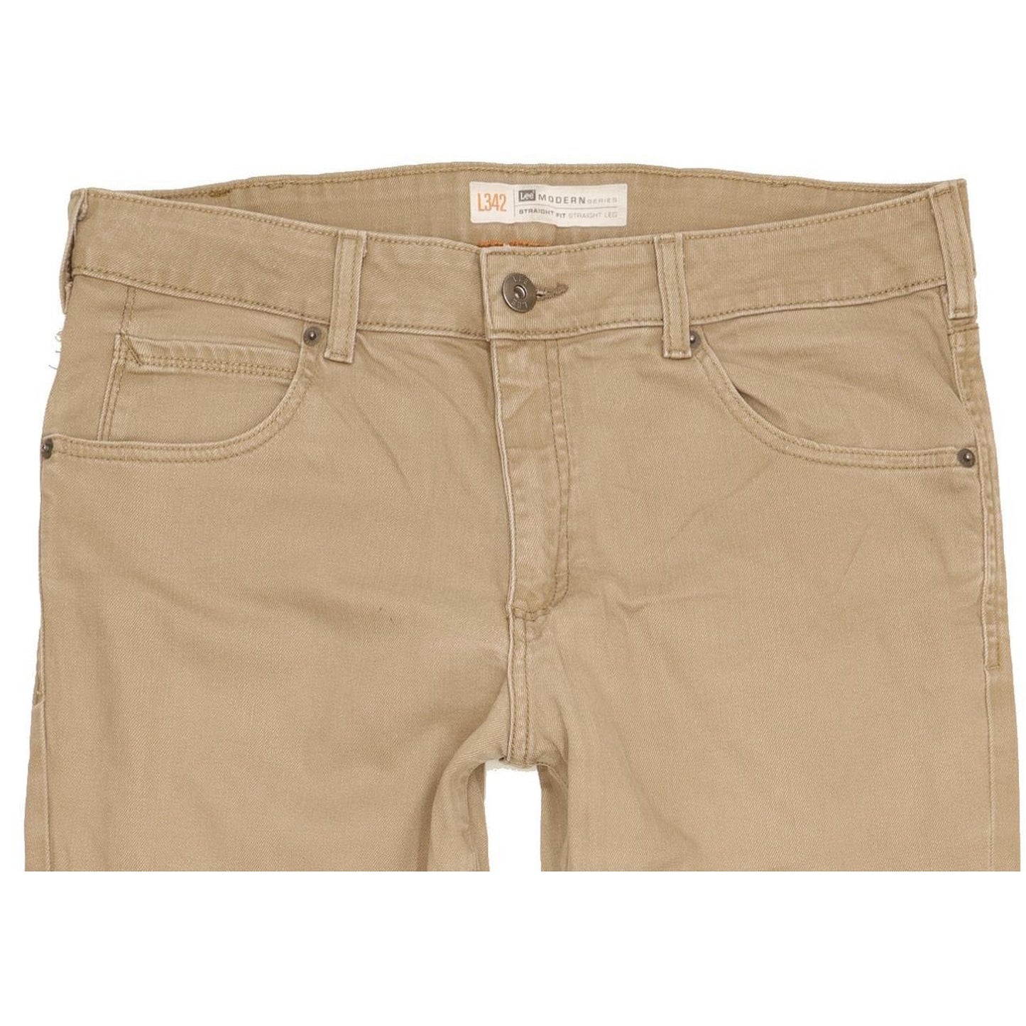Lee Men Brown Straight Regular Stretch Jeans W34 L33