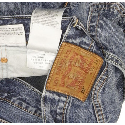 Levi's 512 Men Blue Tapered Slim Jeans W33 L32