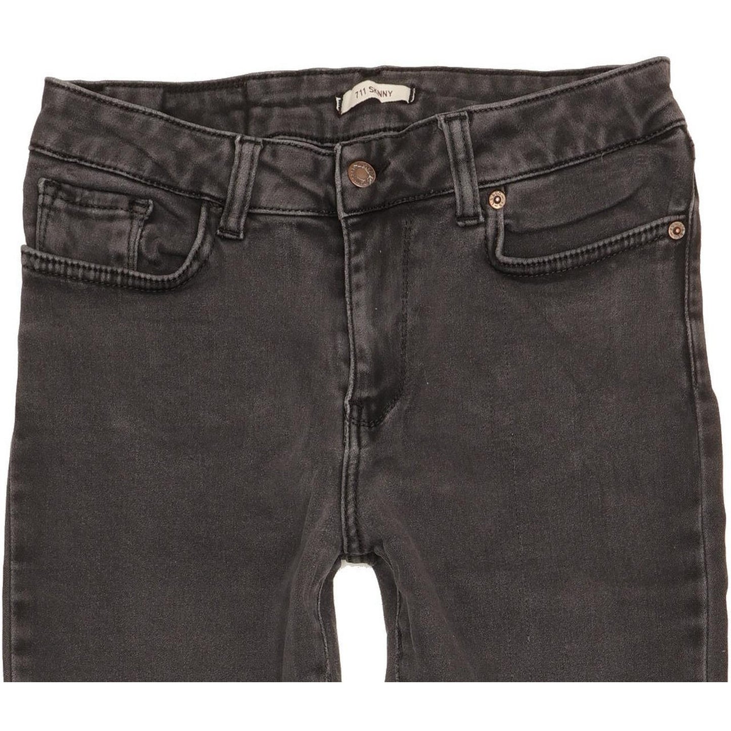 Levi's 711 Women Charcoal Skinny Slim Stretch Jeans W28 L30
