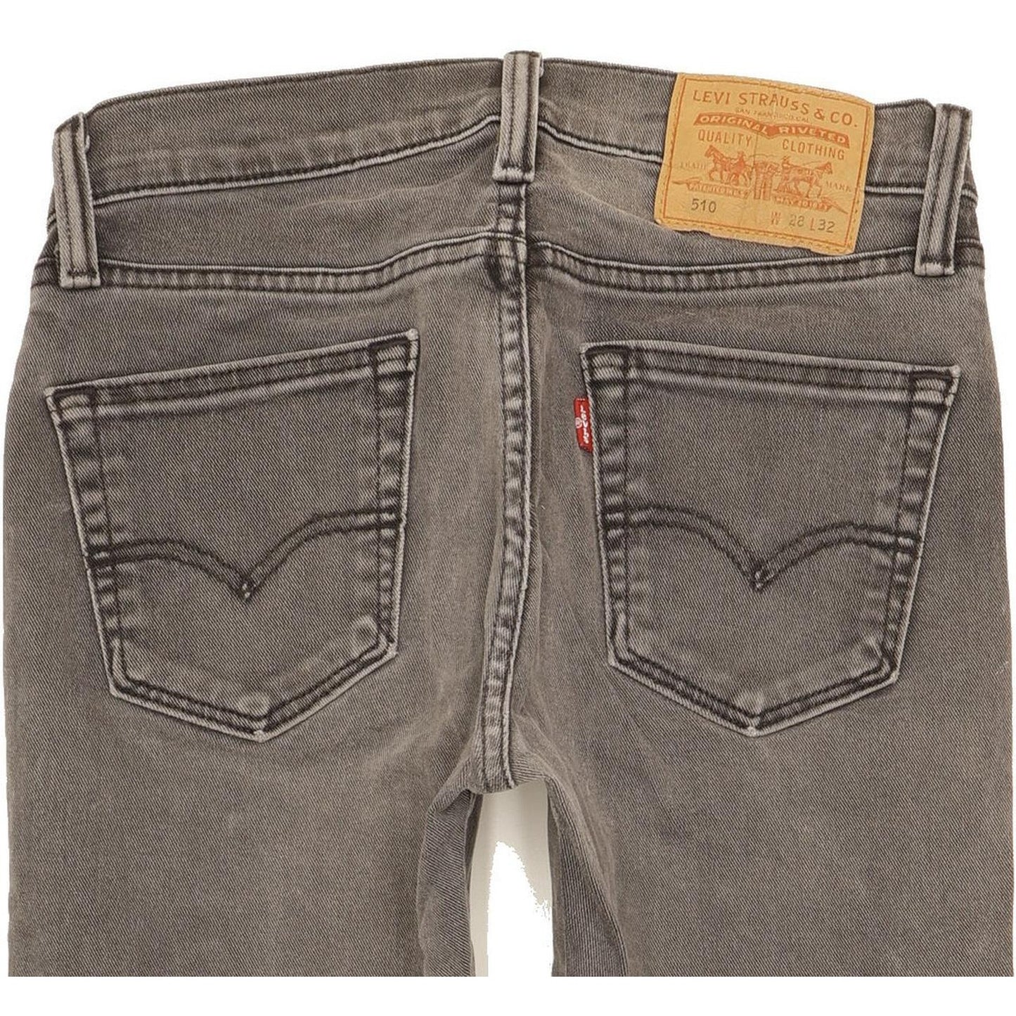 Levi's 510 Men Grey Skinny Slim Stretch Jeans W28 L29