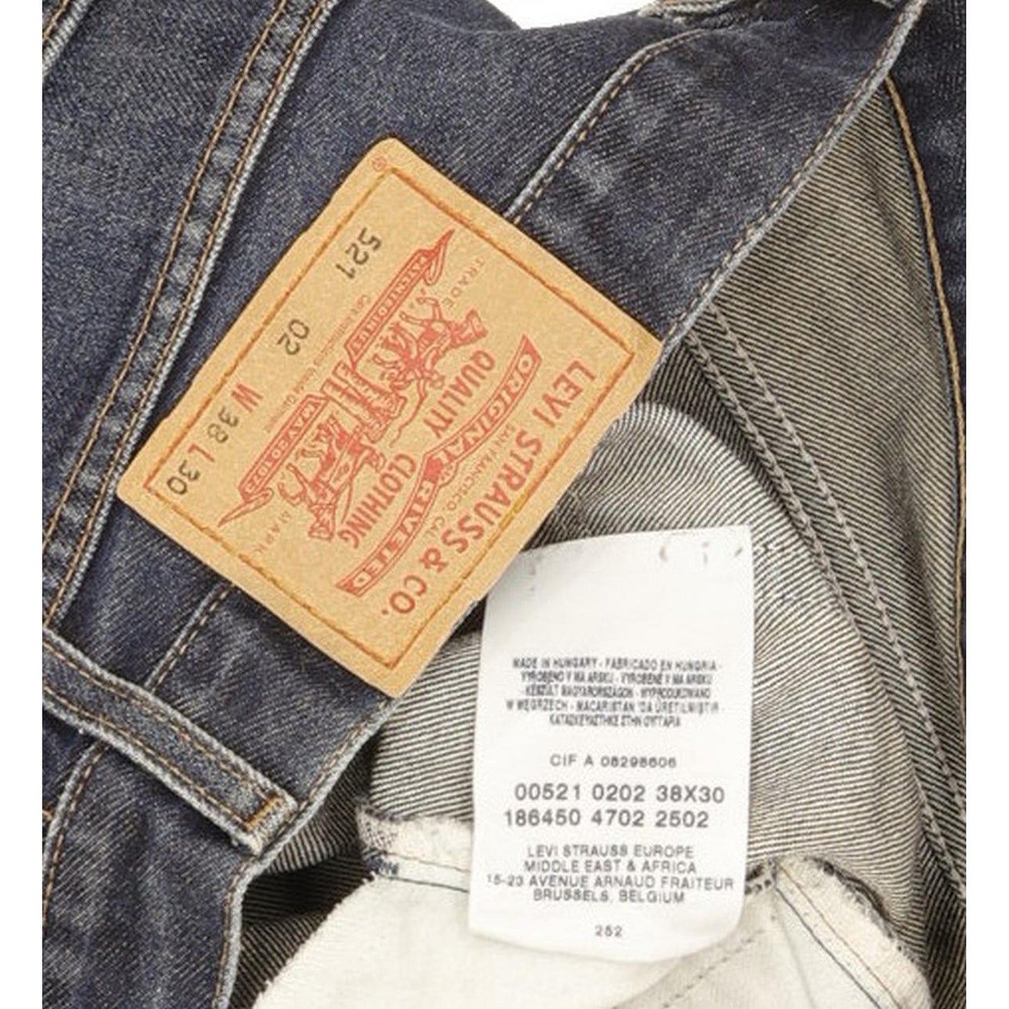 Levi's 521 Men Blue Straight Regular Jeans W37 L29