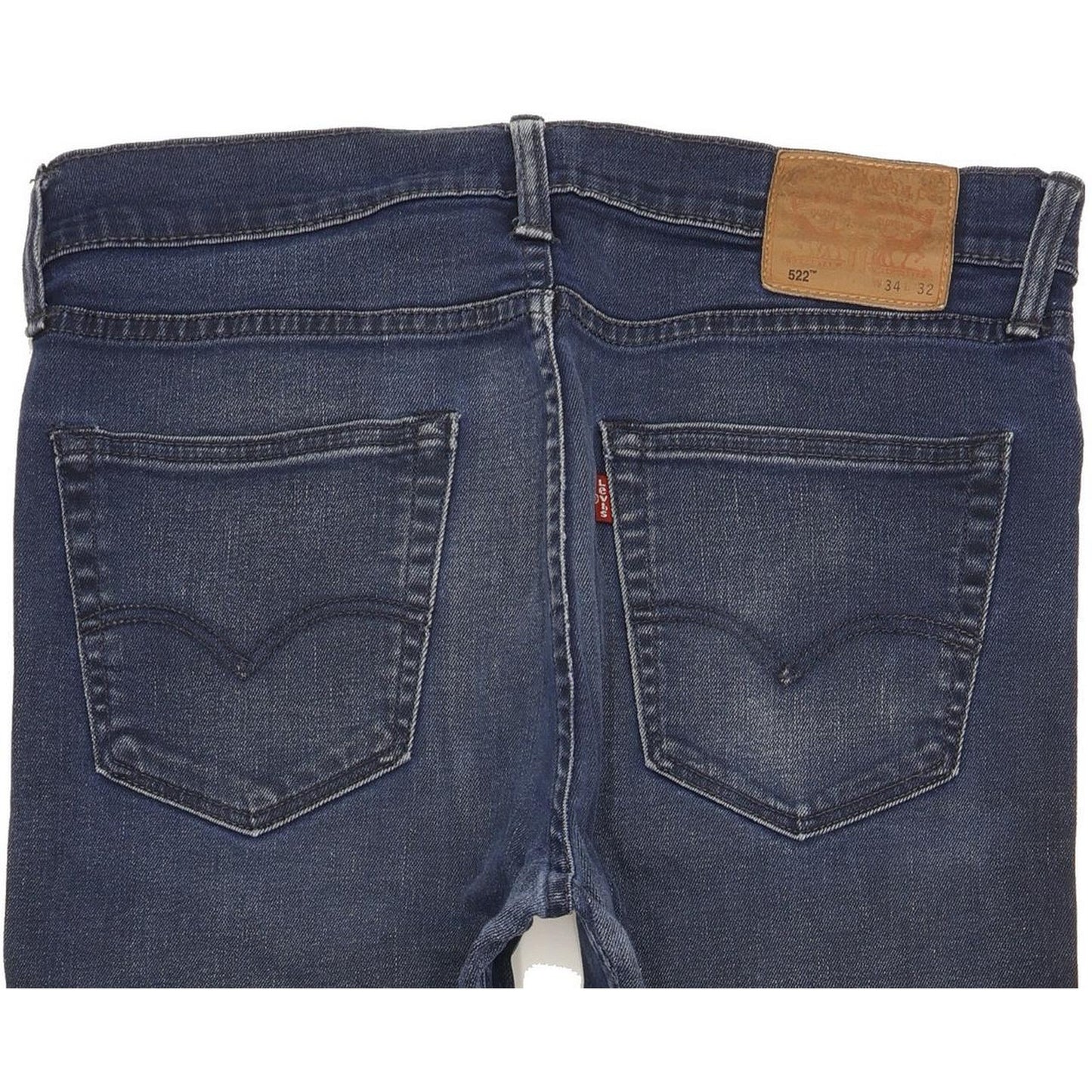 Levi's 522 Men Blue Straight Slim Stretch Jeans W34 L29